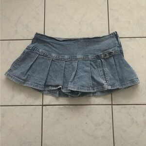 BDG Light Wash Denim Mini Skirt